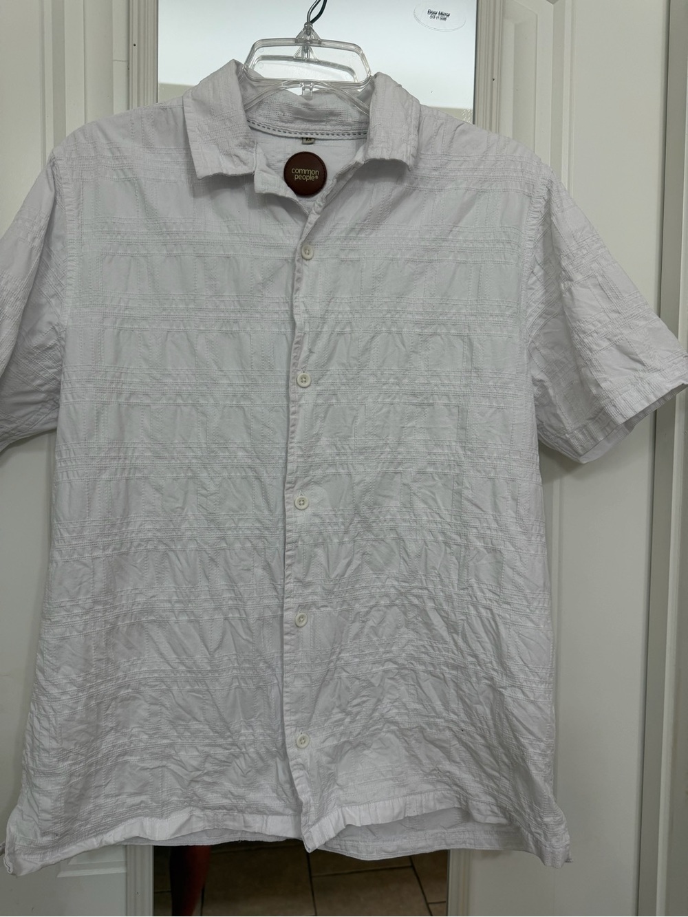 Common Projects White Short-Sleeve Button Down Shirt